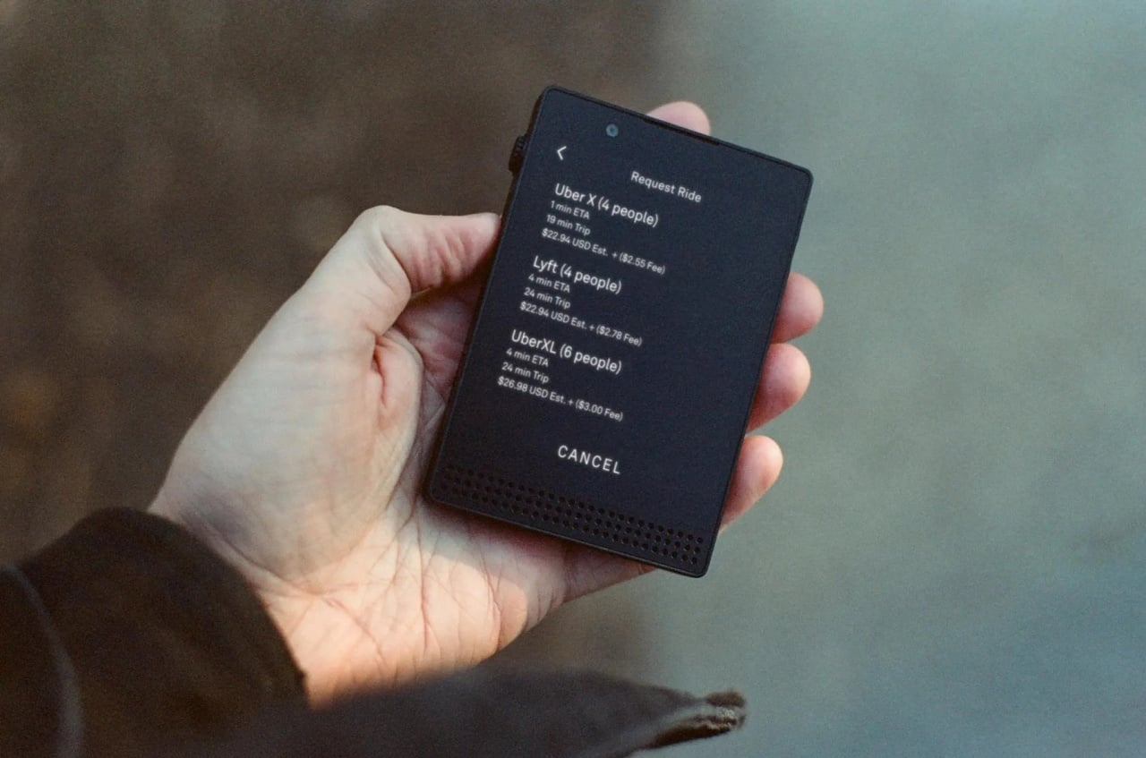 smartphone minimalista com app da uber