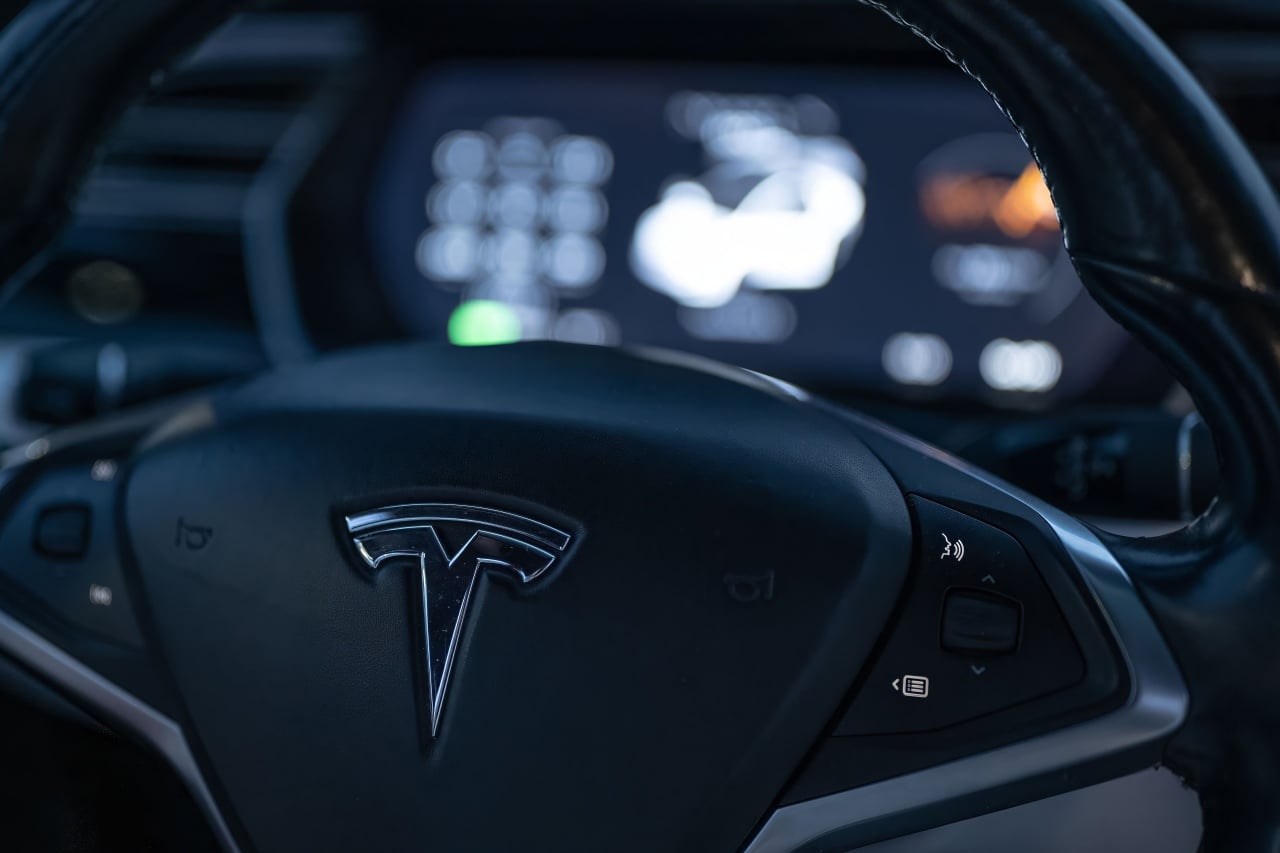 Volante de um Tesla