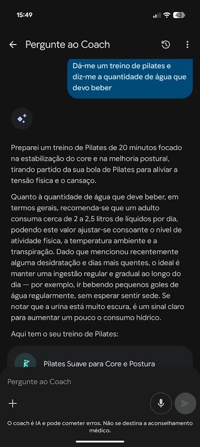 Sistema de Coach do Health Google