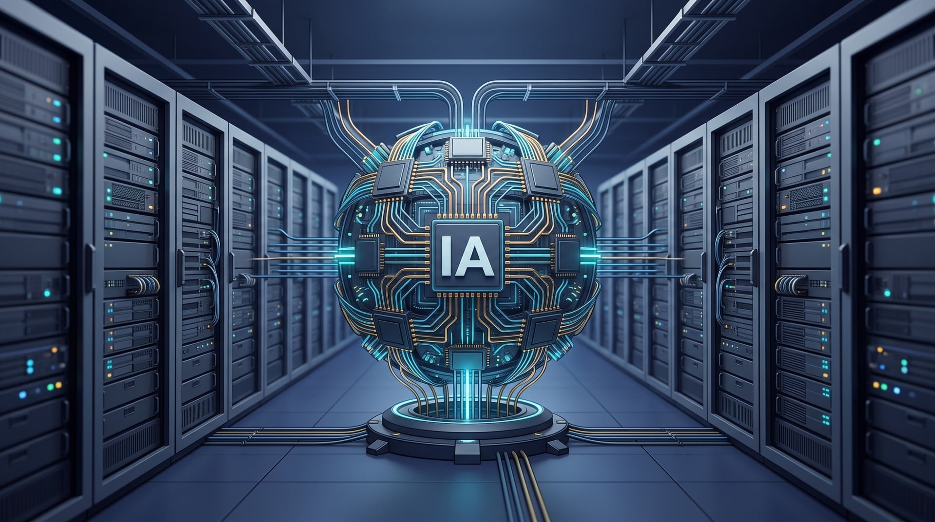 sistema de IA em datacenter