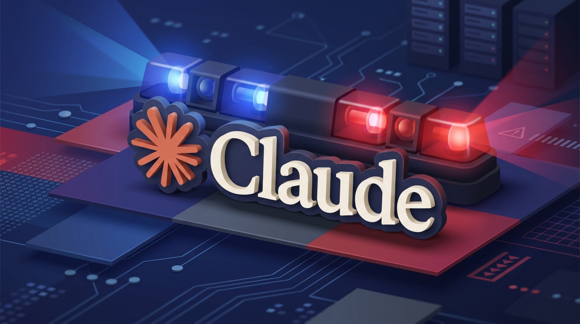 claude com luzes da polícia