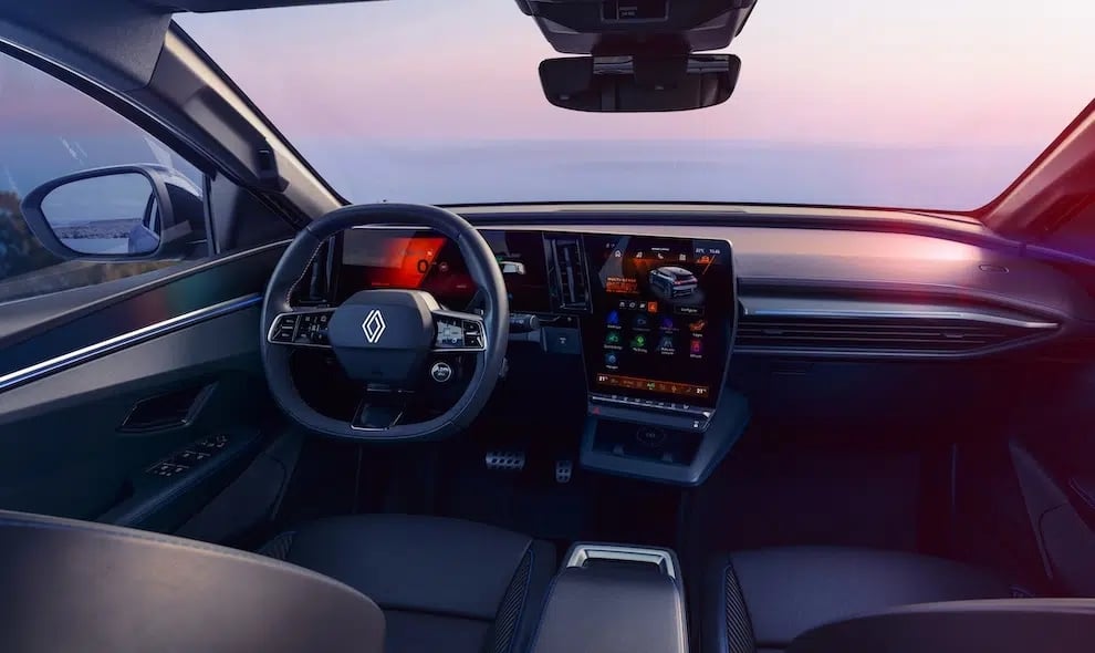 interior do novo megane da renault elétrico
