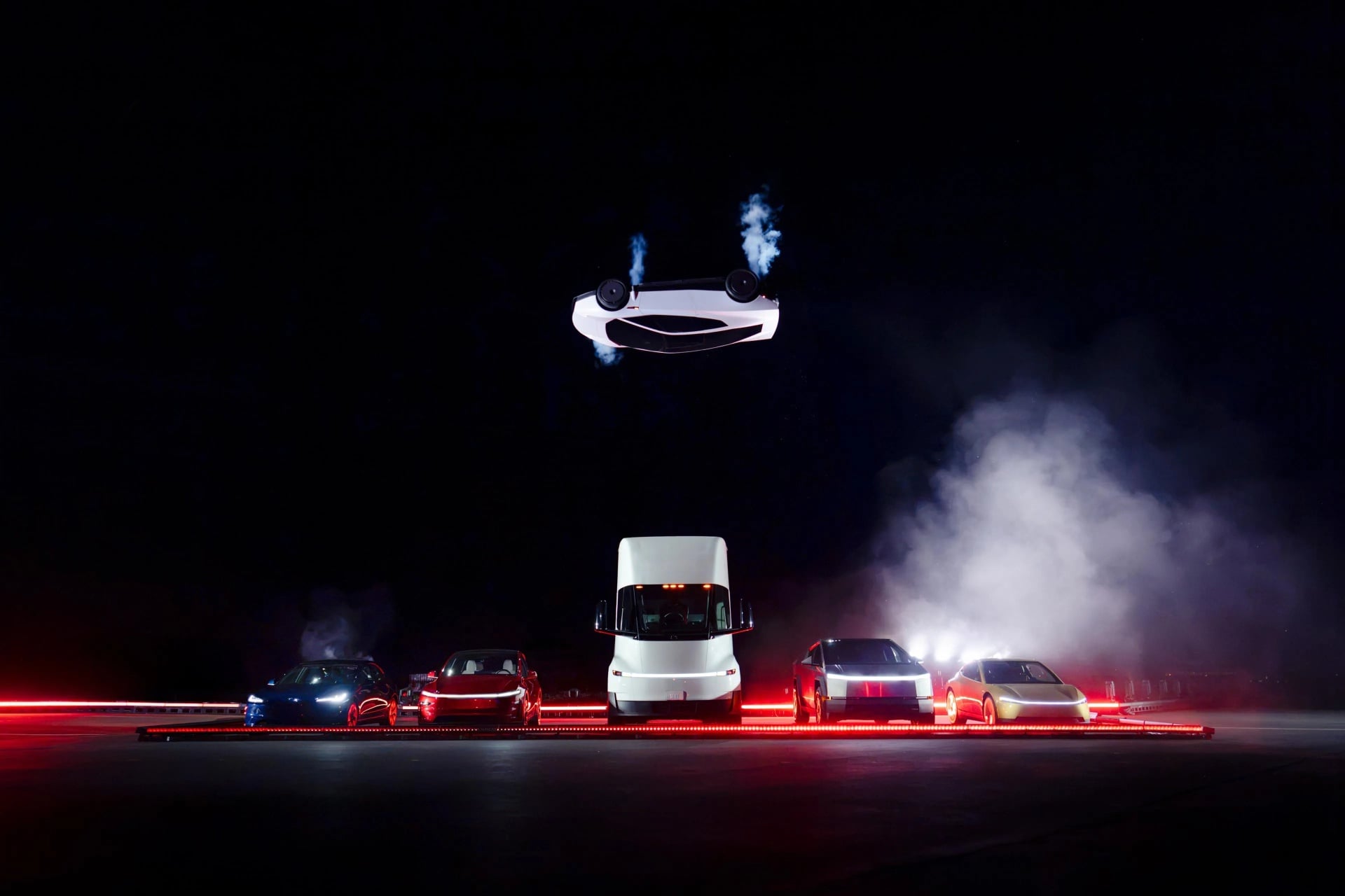 Tesla Roadster salto