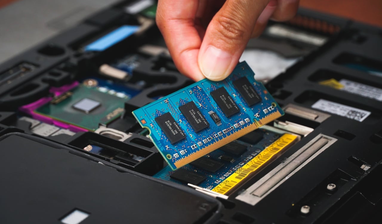 RAM em computador portátil