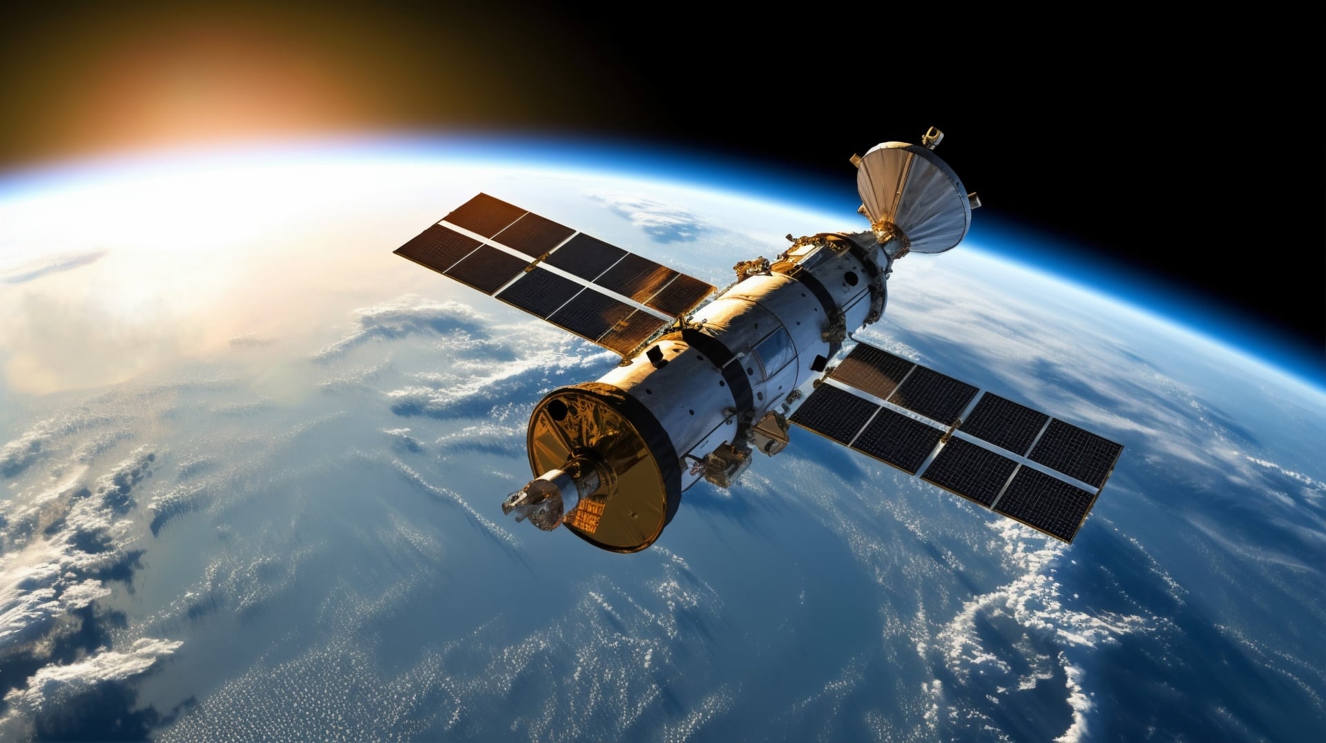 satélite no espaço