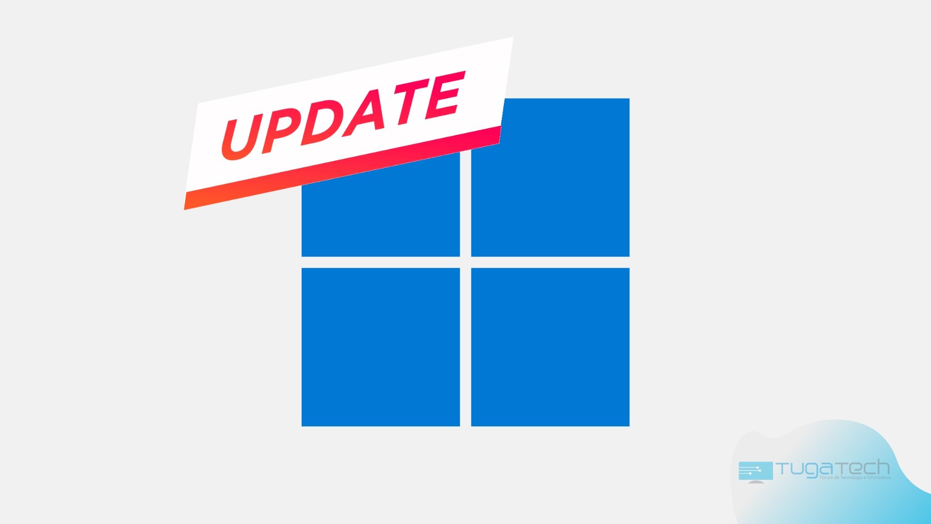Windows 11 logo sobre atualização