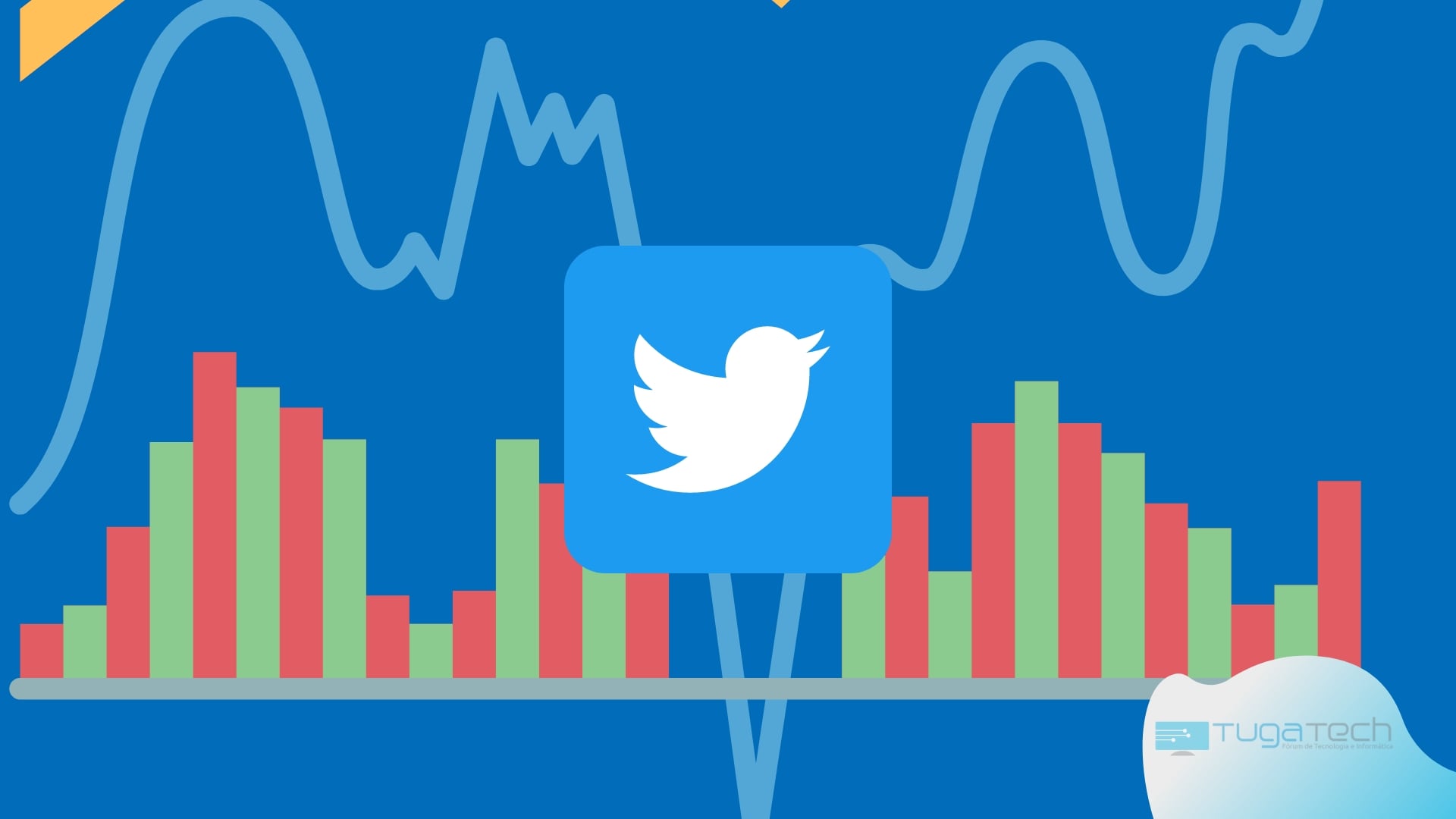 Twitter com fundo de bolsa