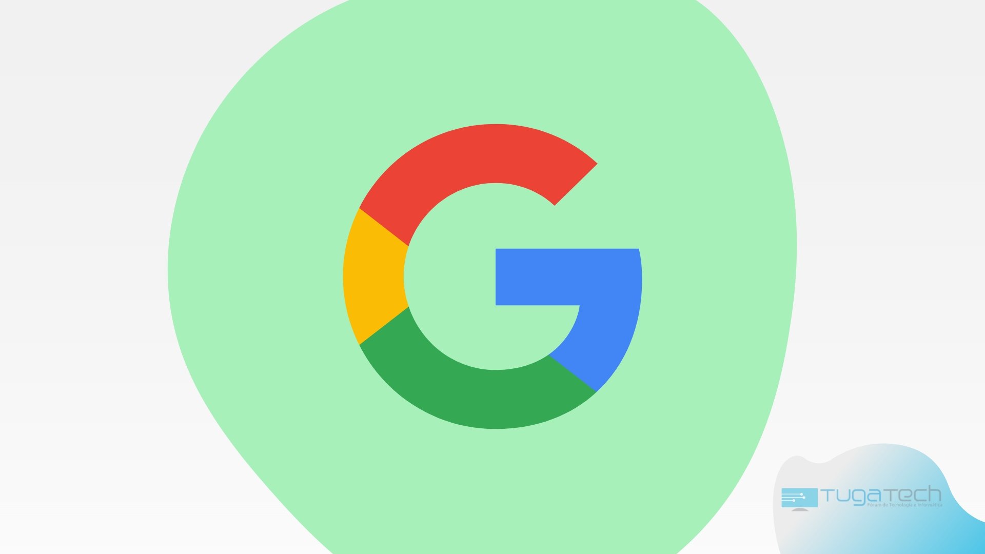 Google sobre fundo verde