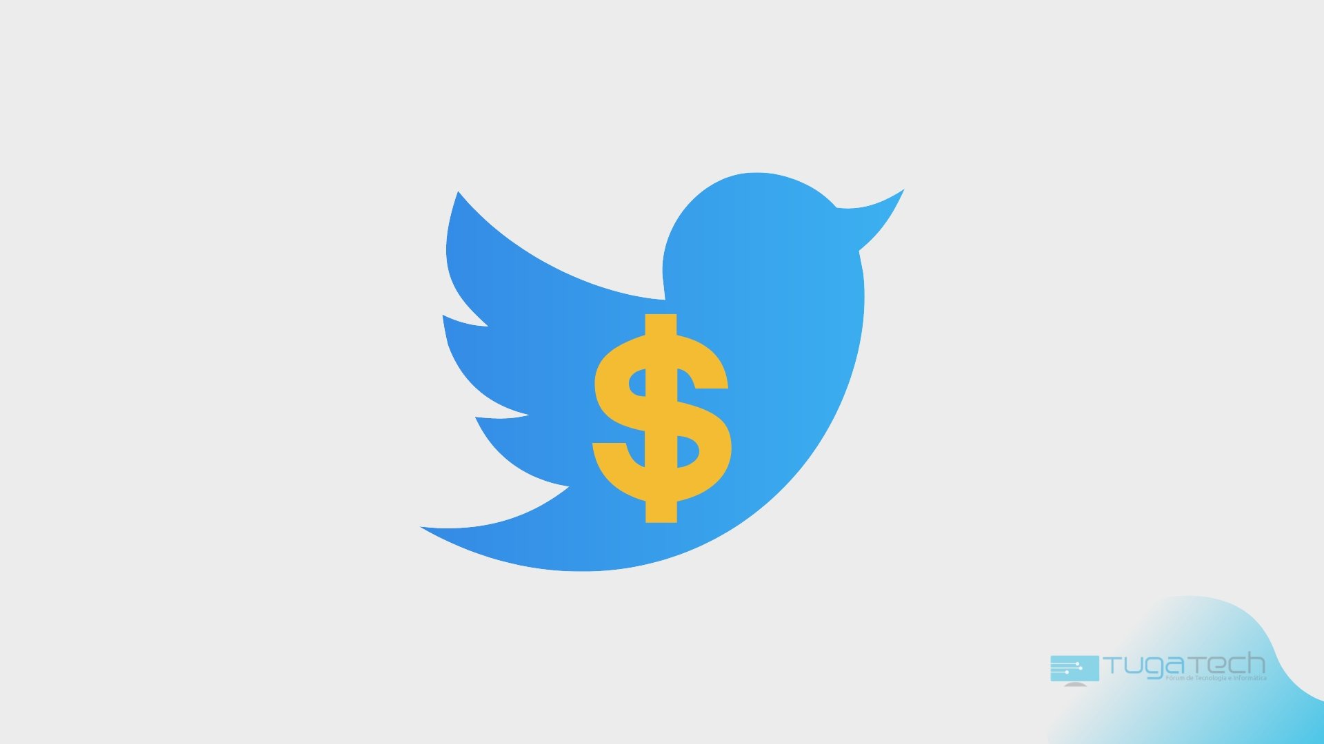 Twitter com símbolo de dolar no topo