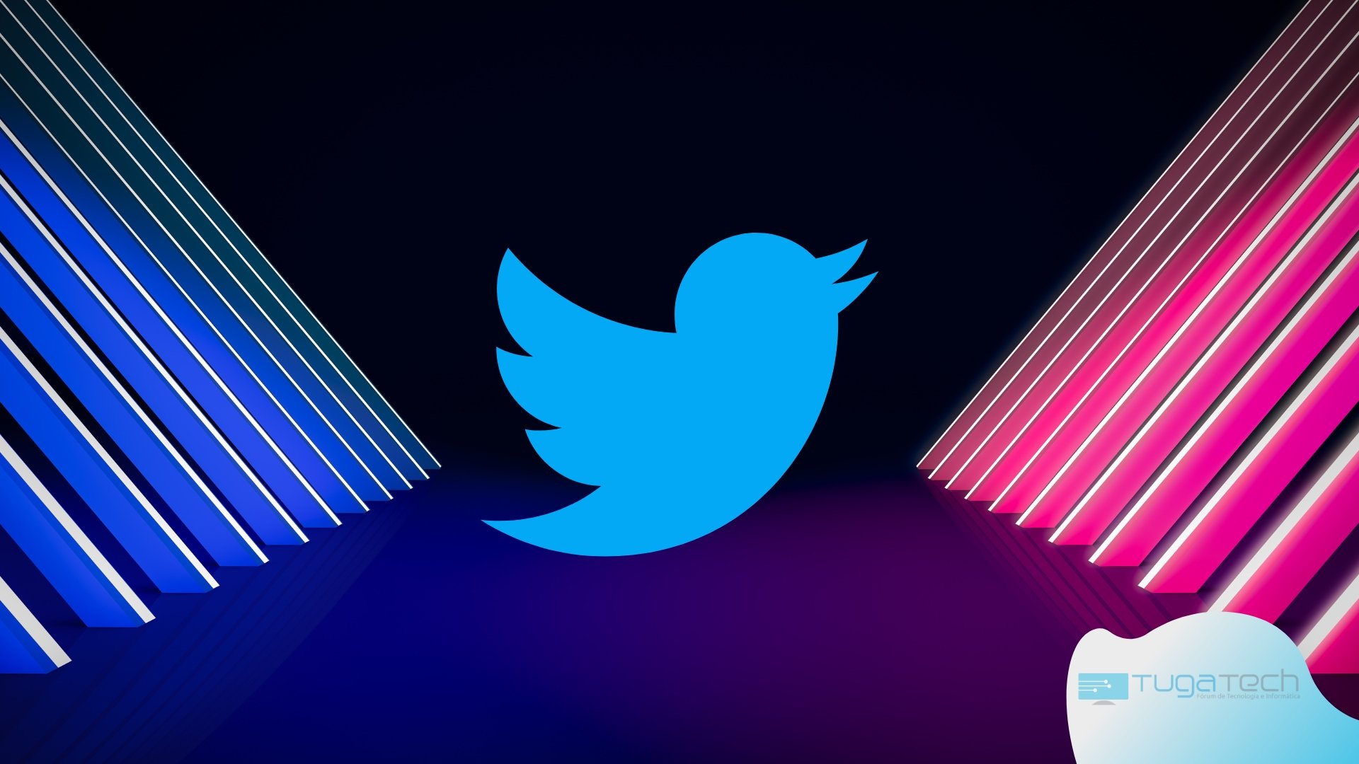 Twitter com fundo colorido