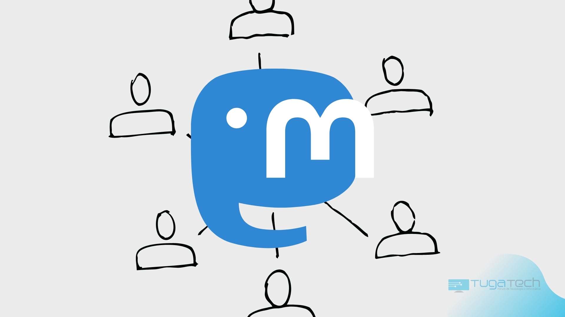 Mastodon logo com utilizadores