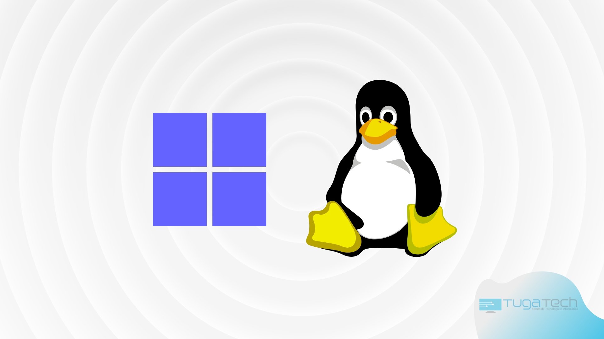 Microsoft com logo do linux
