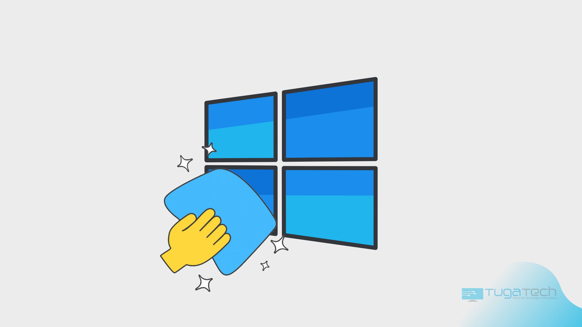 Windows 10 a ser limpo com pano