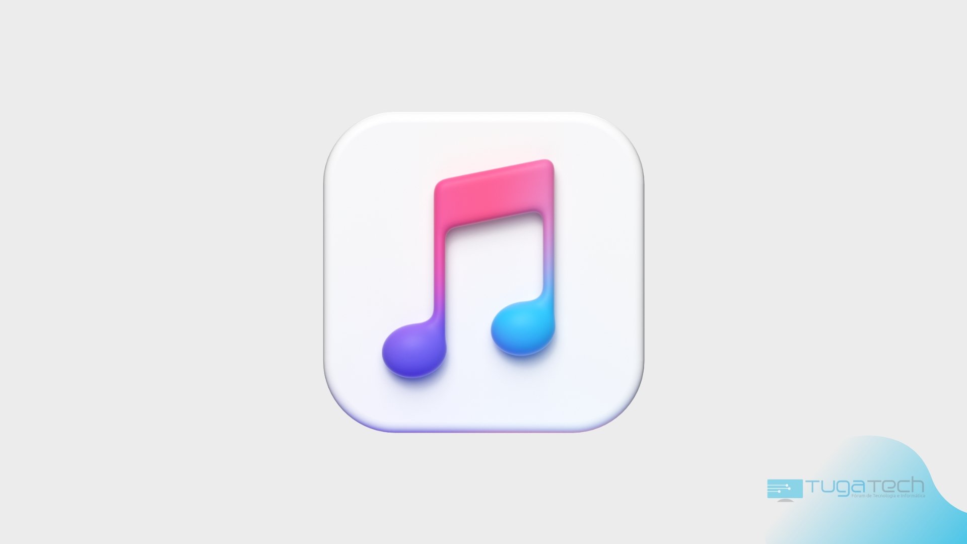 Apple Music logo em 3D
