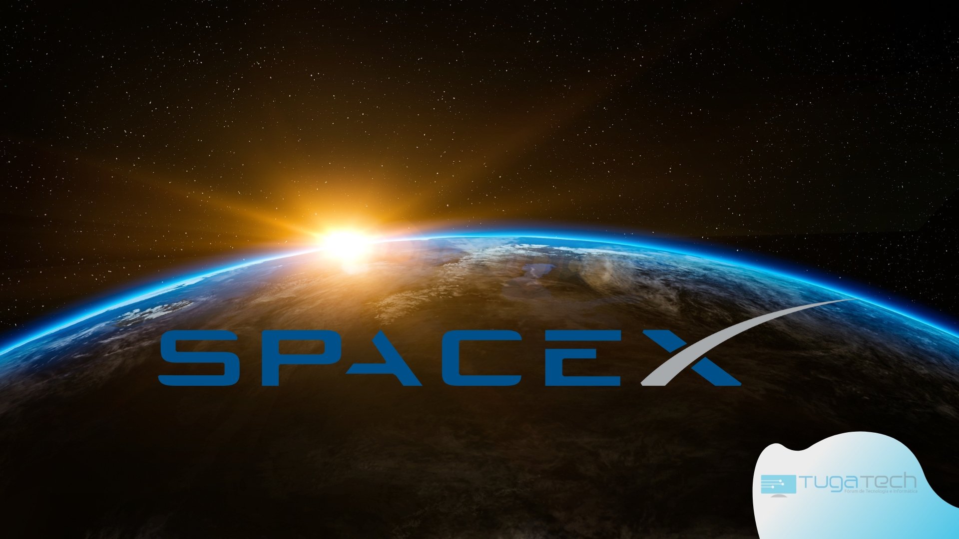 SpaceX com fundo do mundo