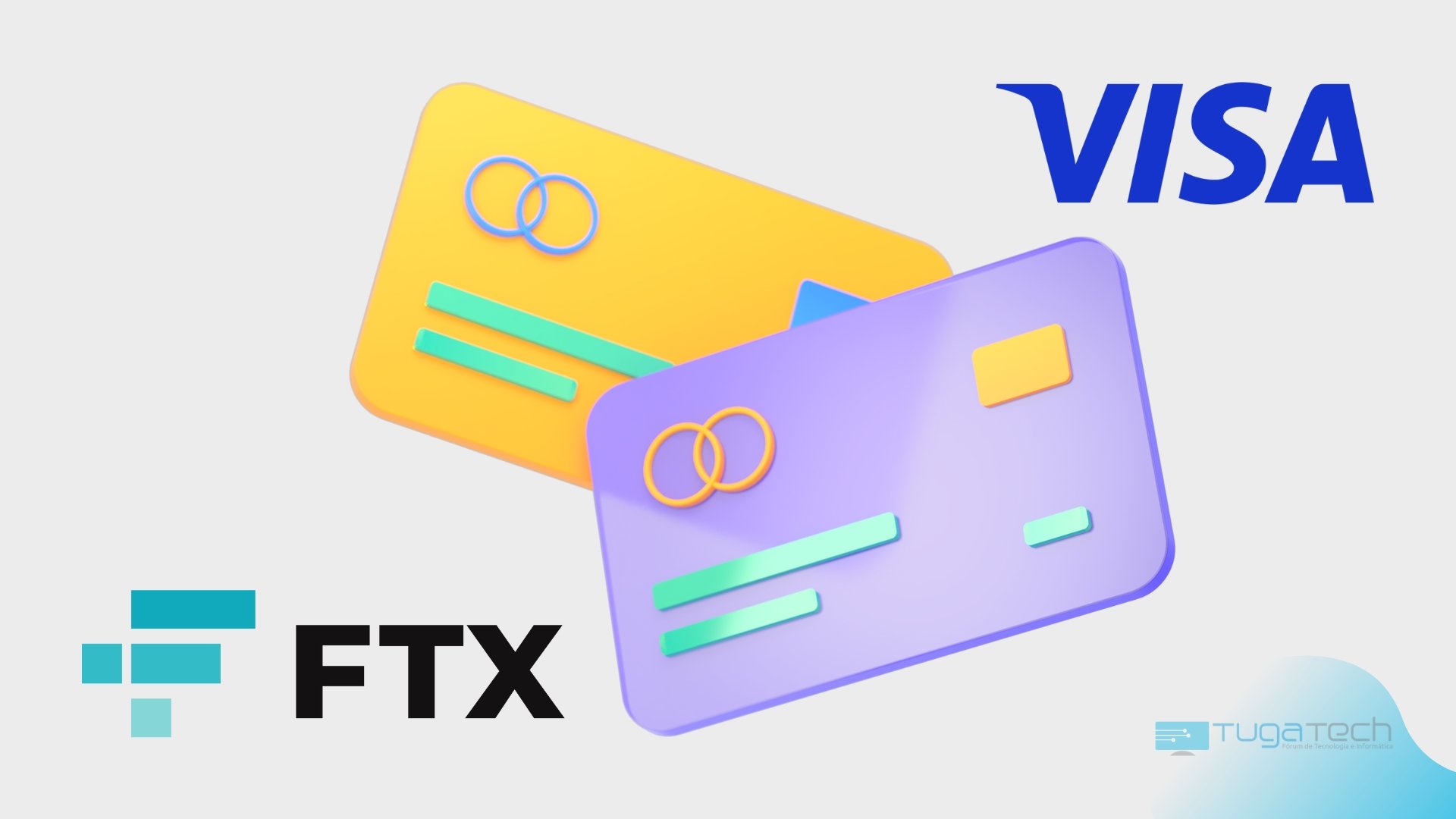 Cartões VISA com o logo da FTX