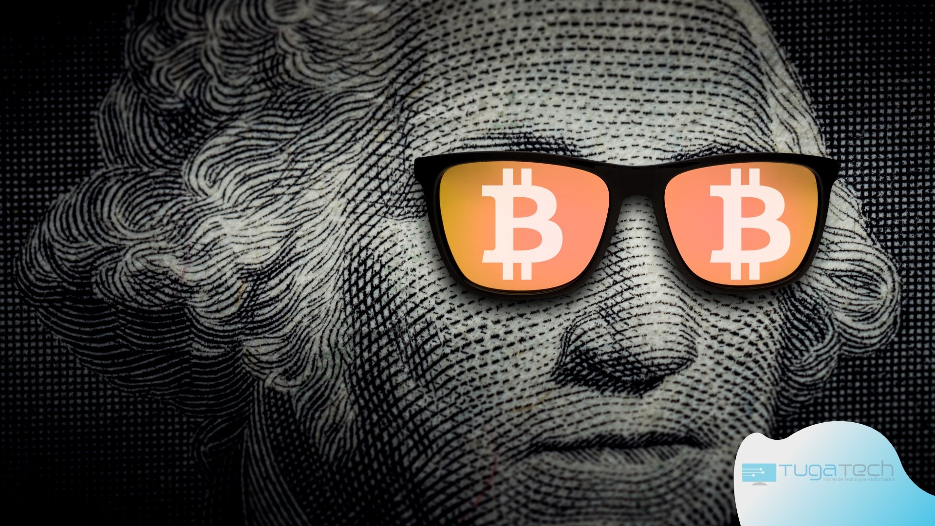 Bitcoin sobre cara do dolár