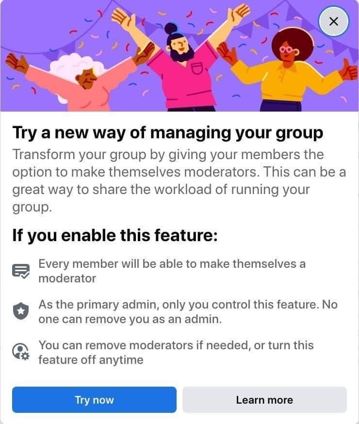 nova funcionalidade do facebook para grupos
