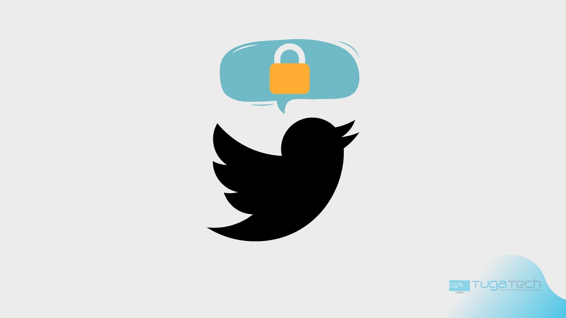 Twitter com mensagem encriptada