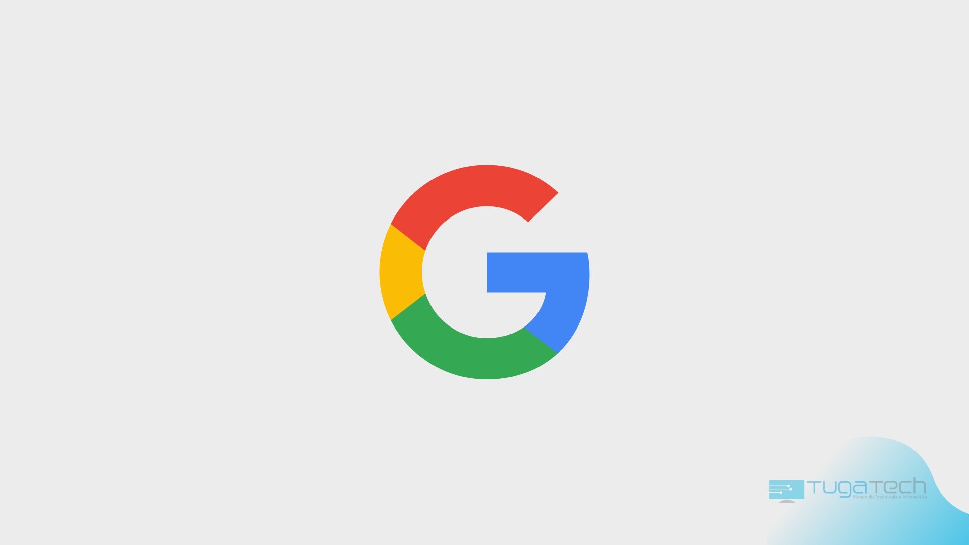Google logo no centro
