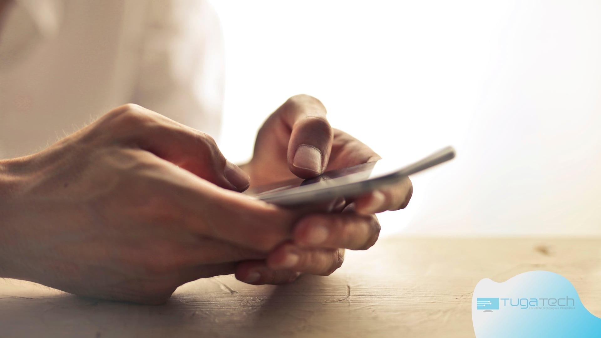 Smartphone a ser usado