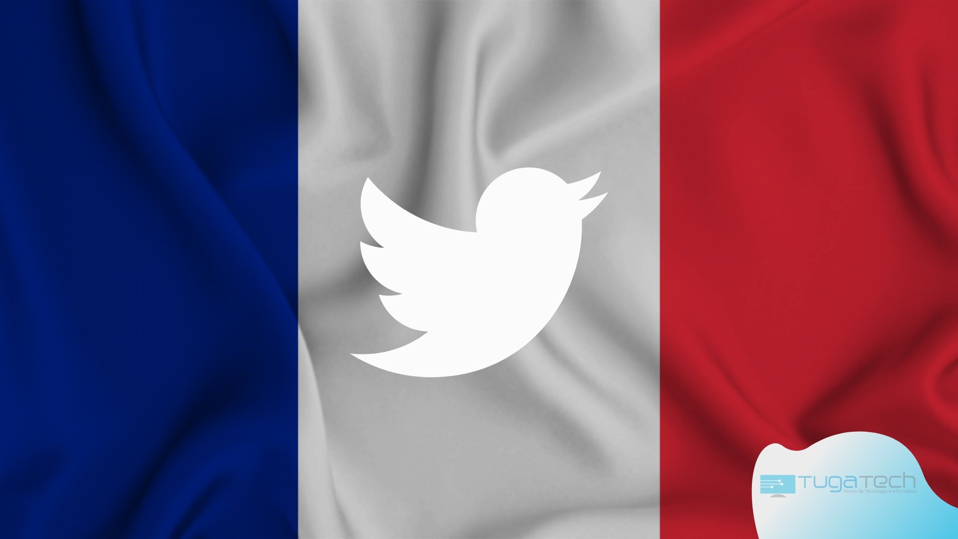 Twitter com bandeira de frança