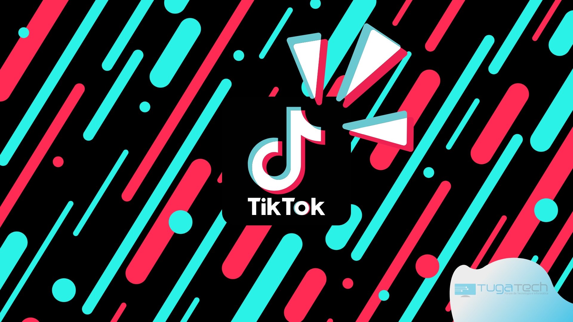 TikTok com fundo colorido