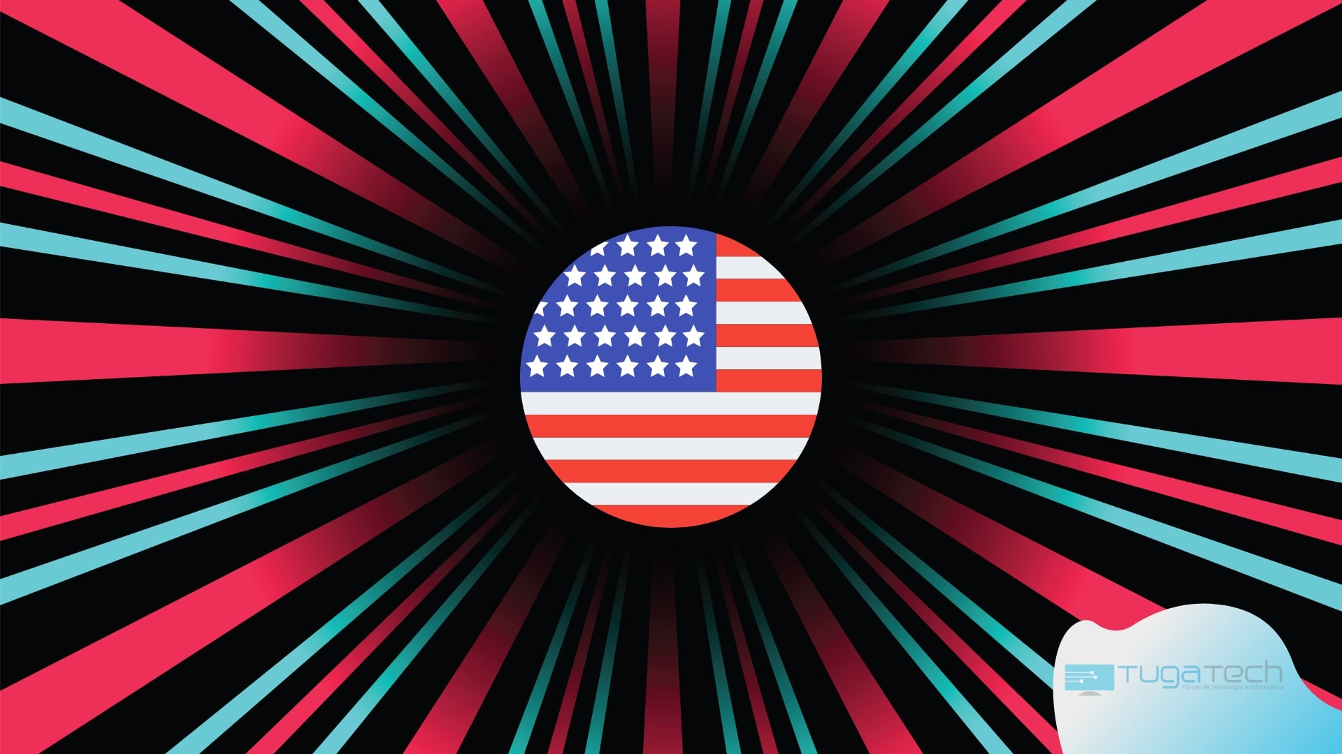 TikTok sobre bandeira dos EUA