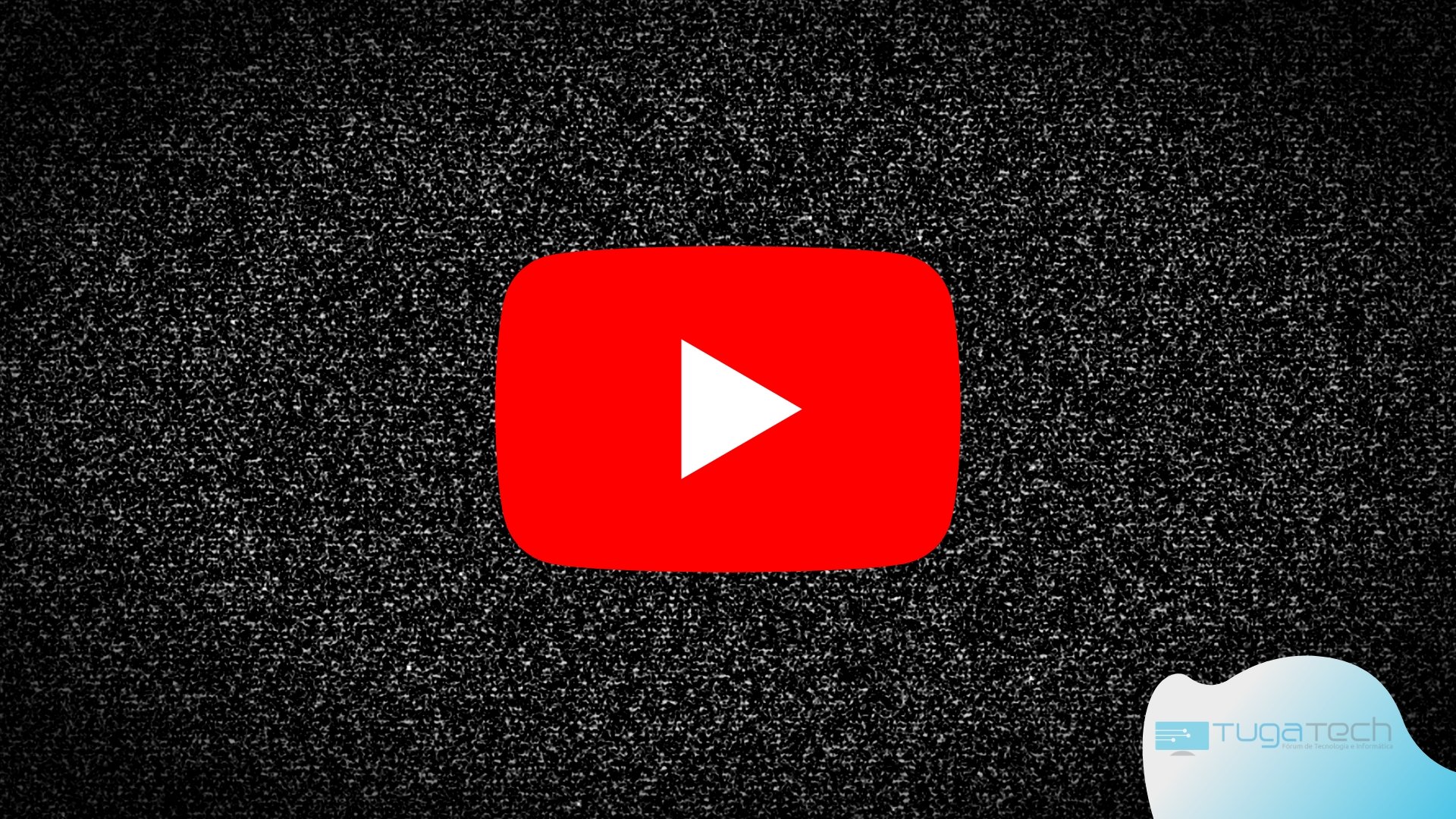 YouTube logo sobre fundo estático