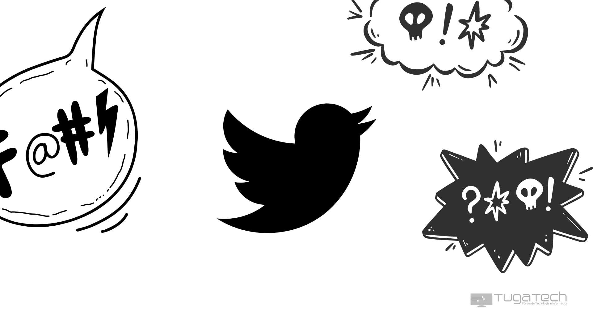 Twitter com mensagens ofensivas