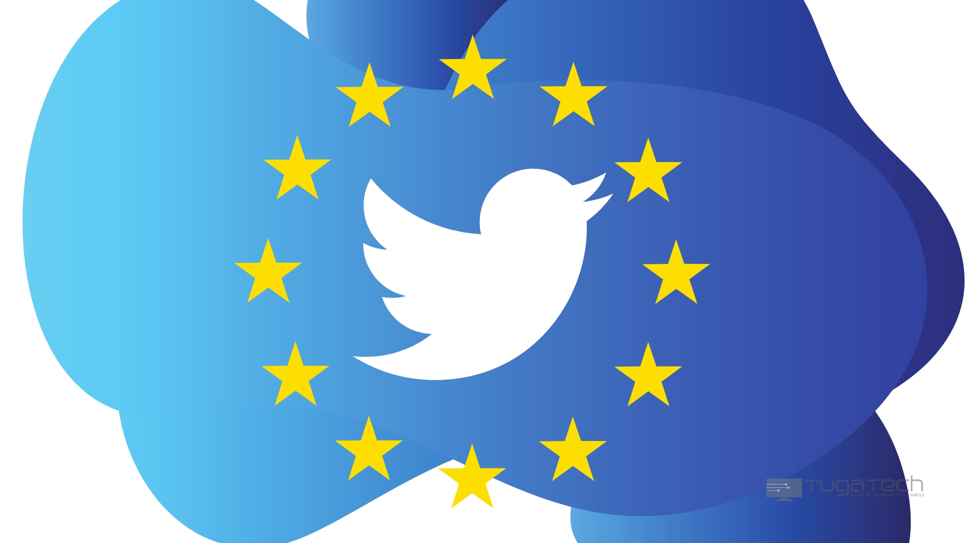 Twitter sobre bandeira europeia