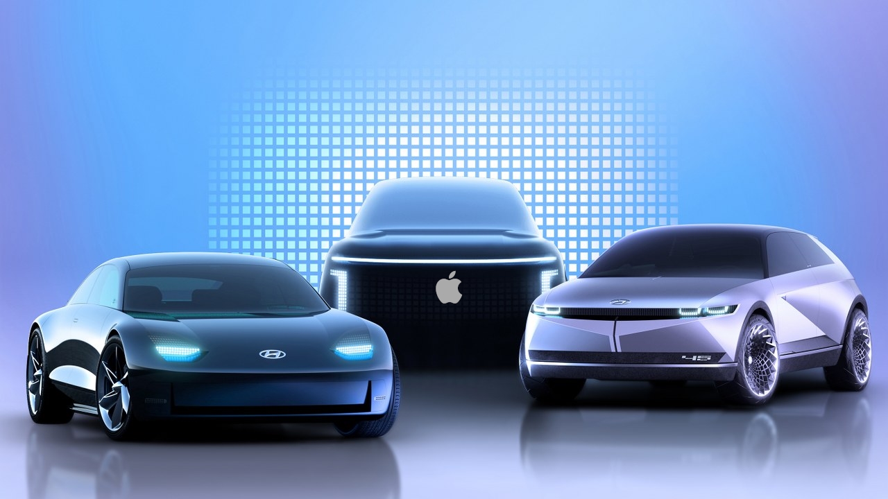 Conceitos de veículos da Apple criados em computador