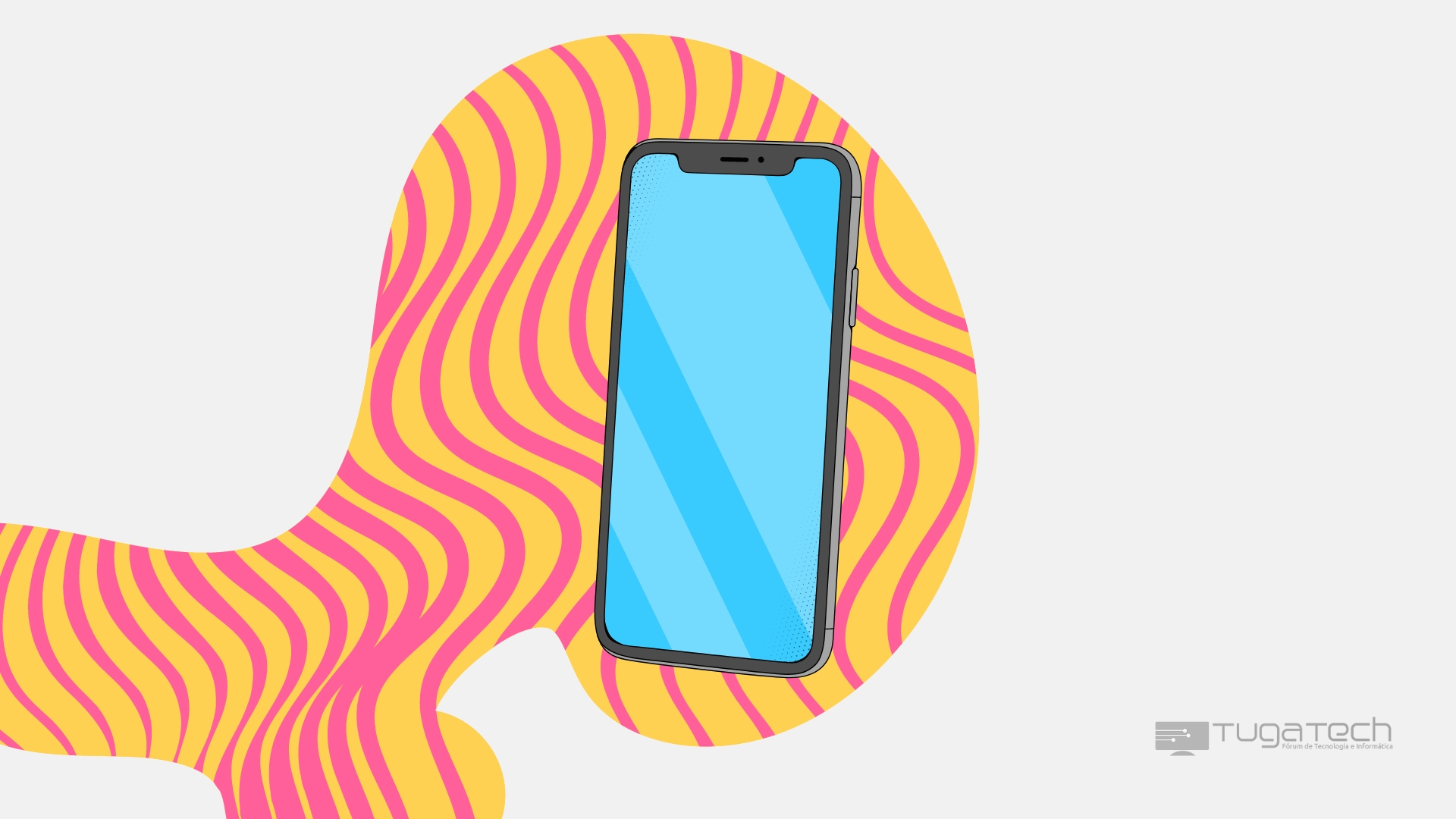 Imagem de smartphone com fundo laranja