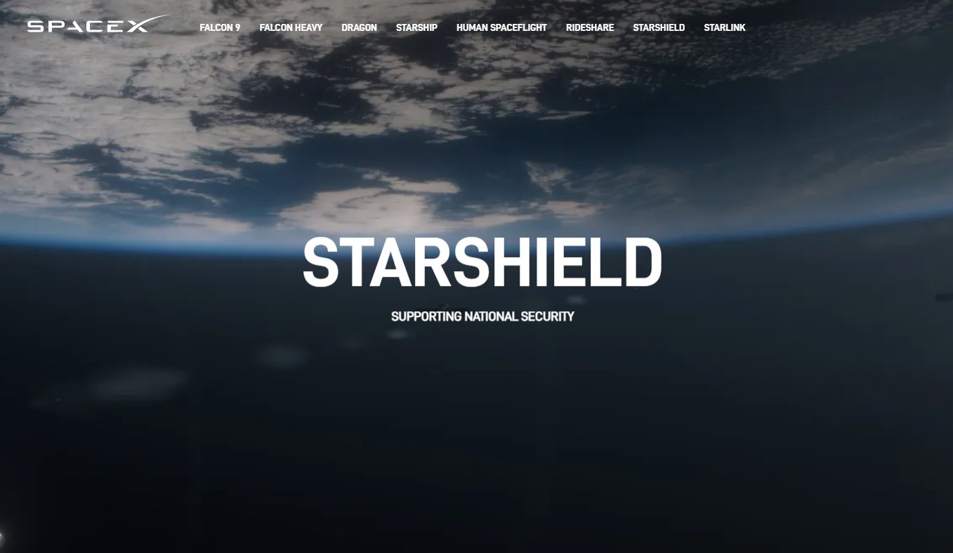 Starlink com o logo do projeto Starshield