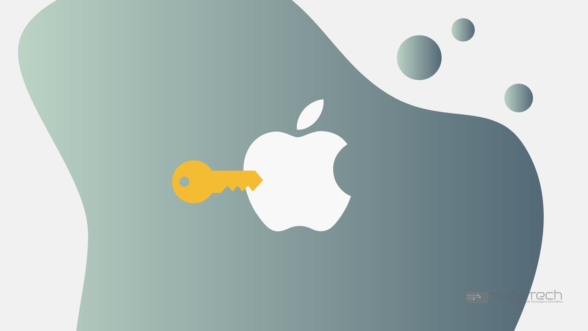 Apple com chave sobre o logo