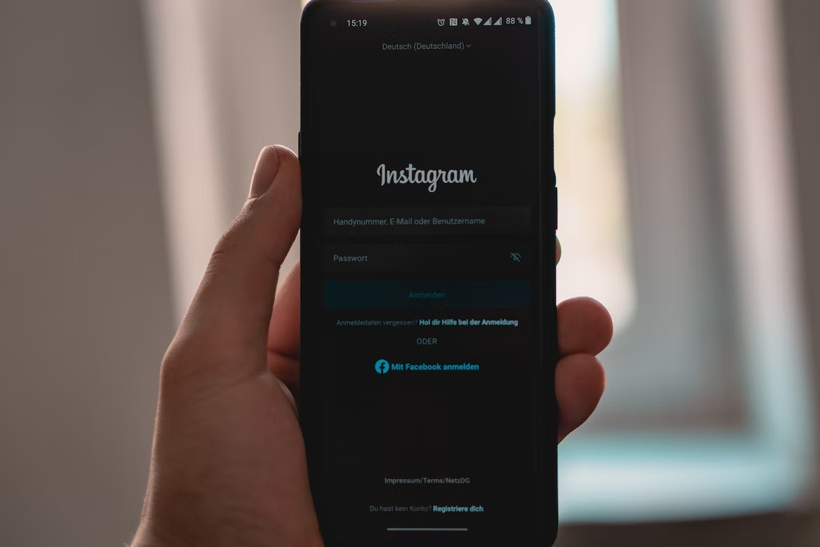 Instagram sobre smartphone
