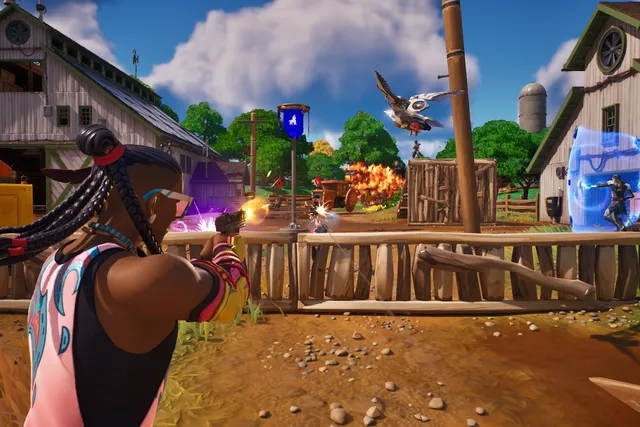 Imagem de fortnite dentro do jogo
