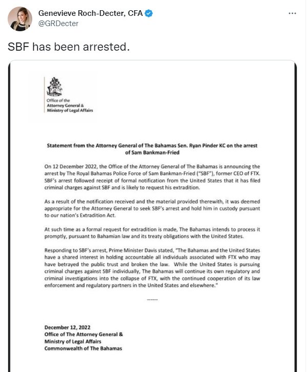 Confirmação da detenção de SBF