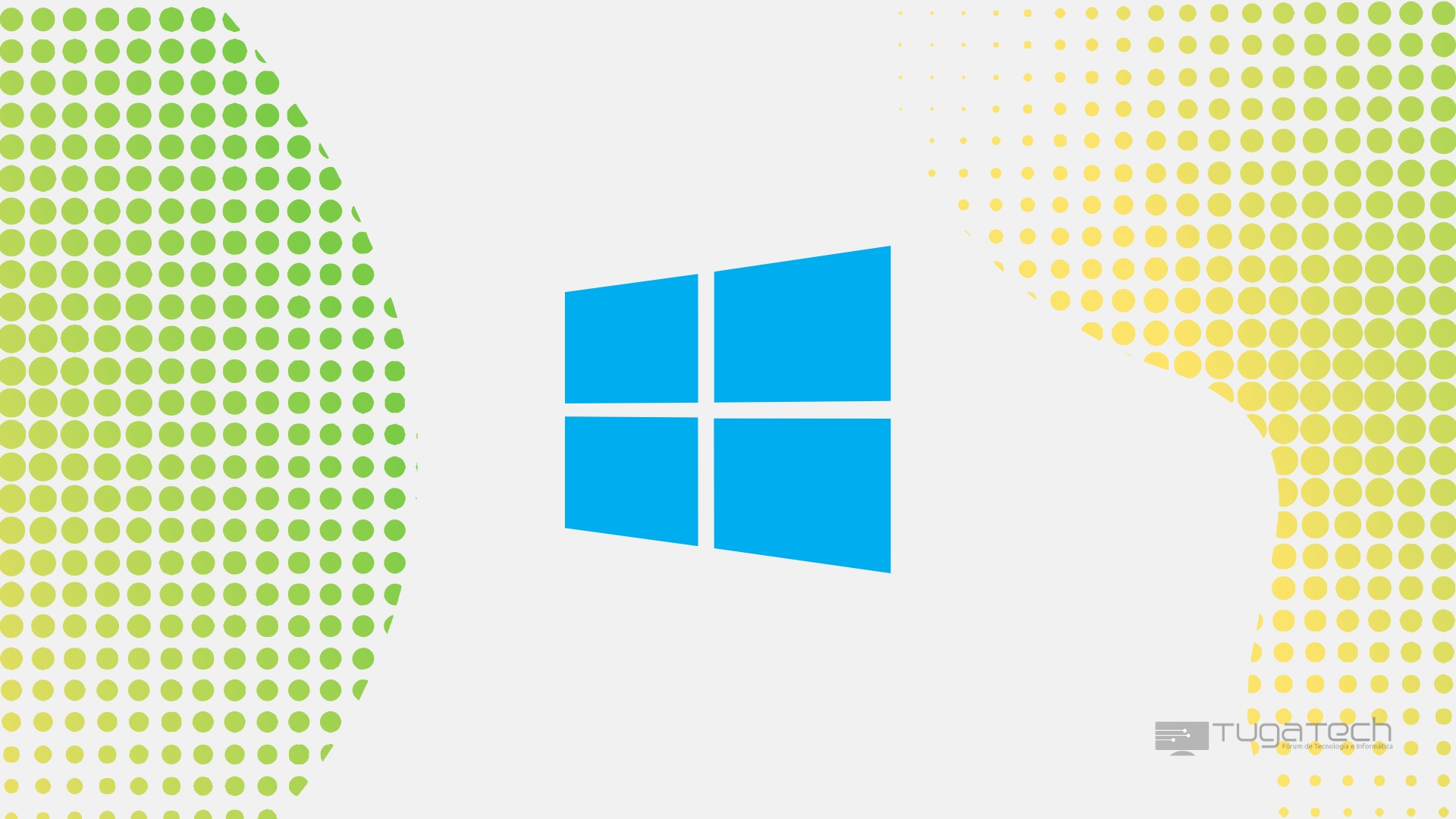 Logo do Windows sobre fundo verde