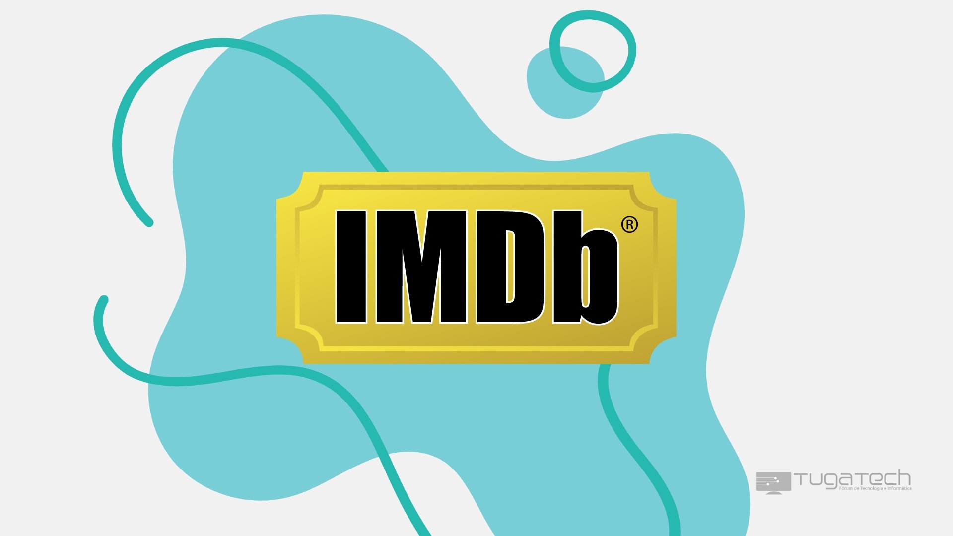 IMDb logo sobre fundo blob
