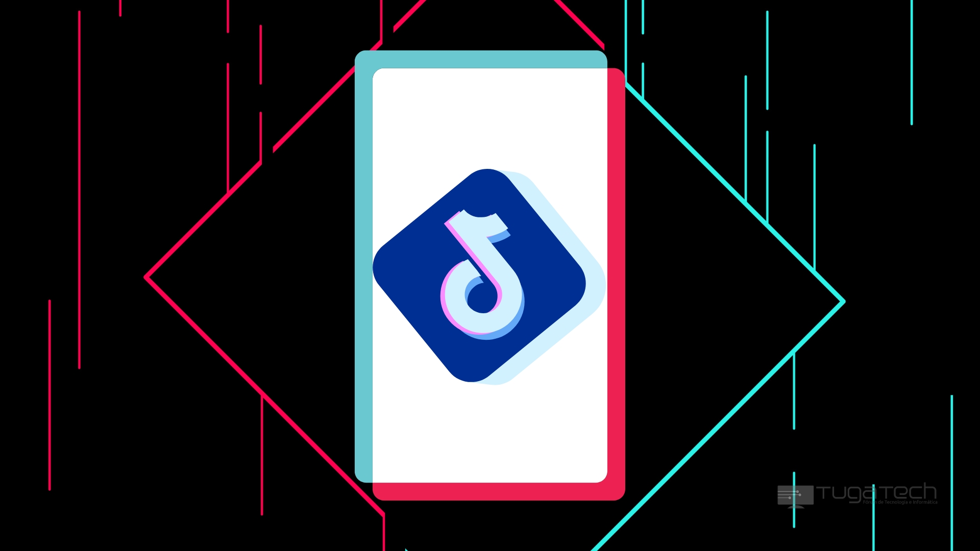 Logo do TikTok a deitar-se