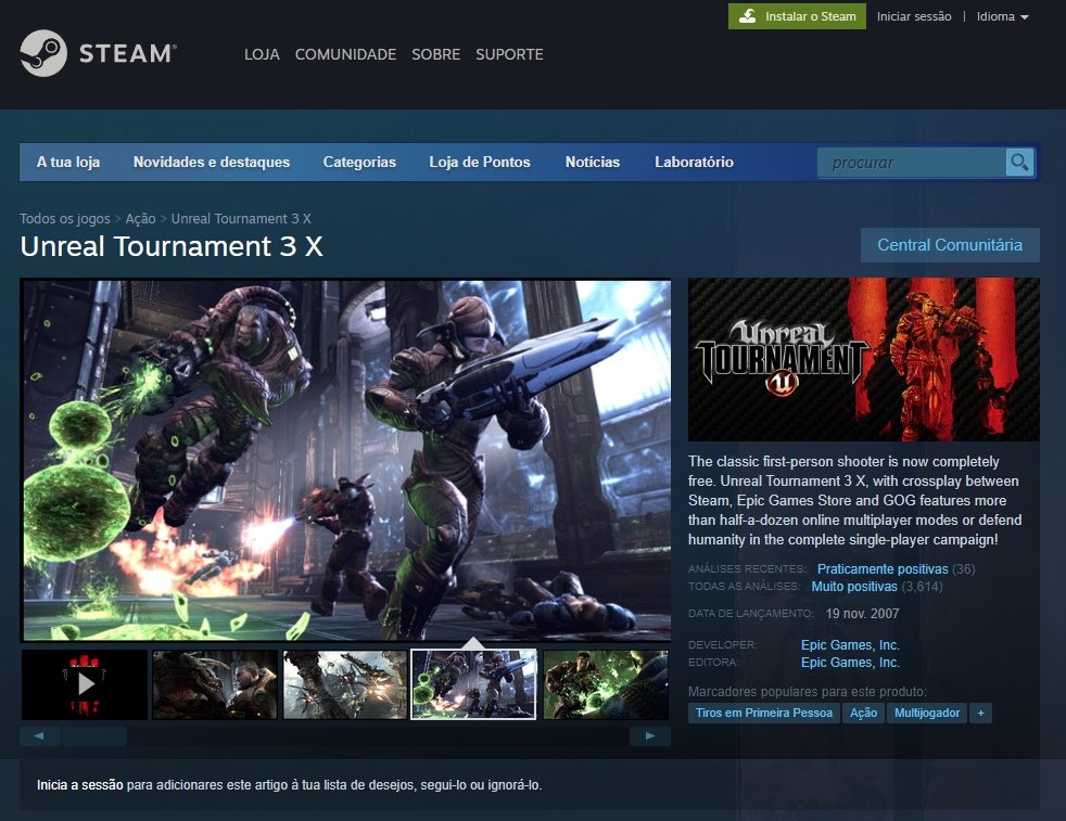 Unreal Tournament 3 na Steam