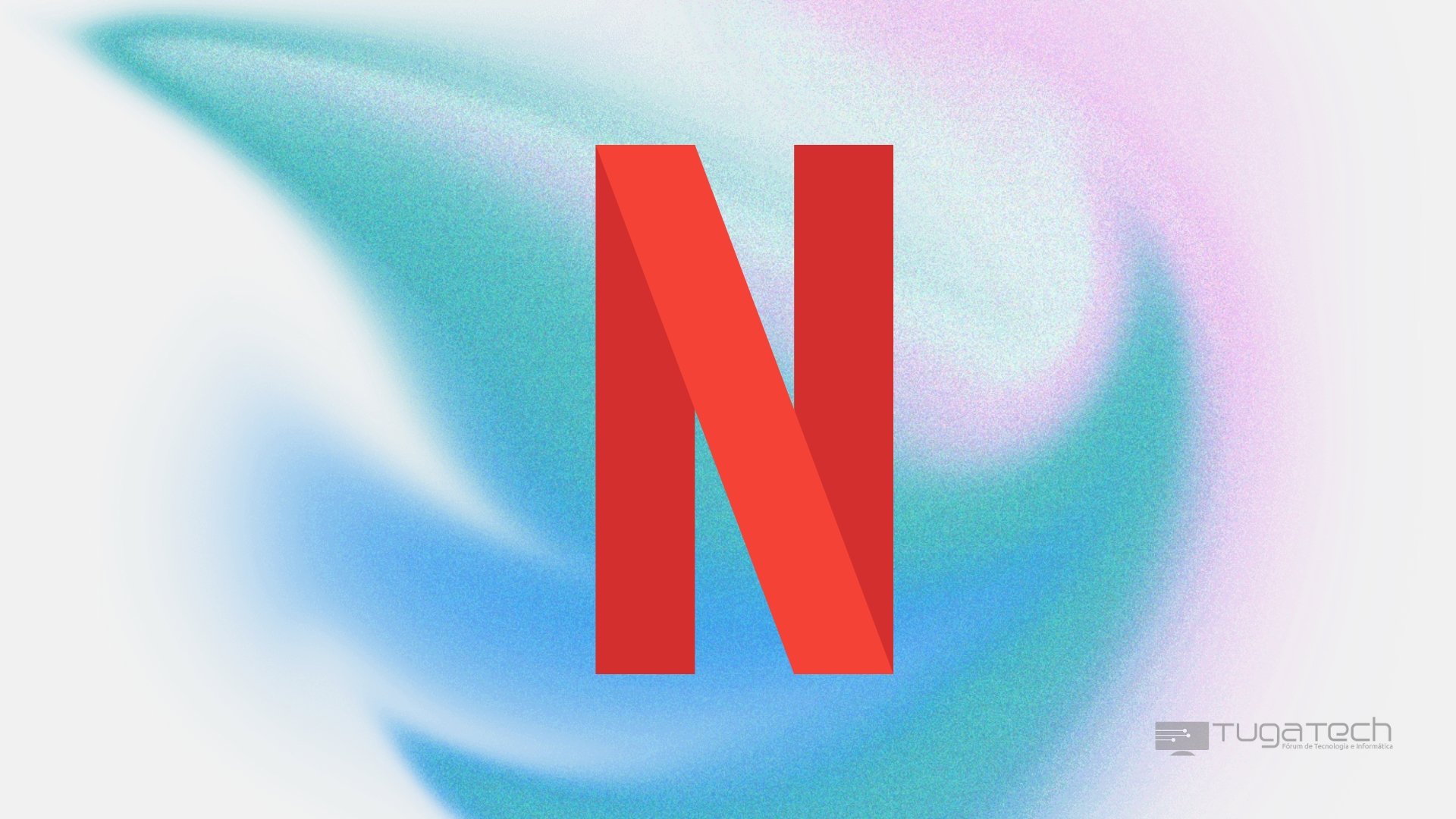 Netflix sobre fundo colorido