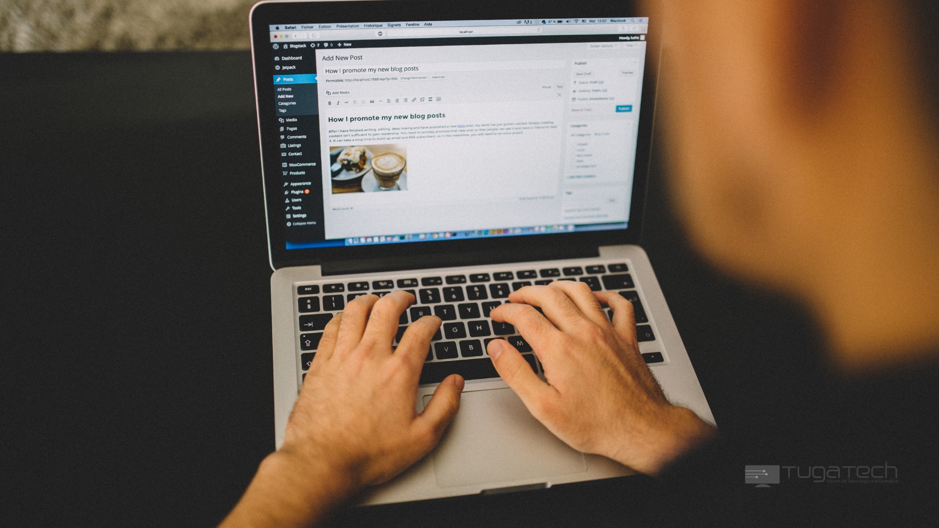 Site do WordPress a ser configurado