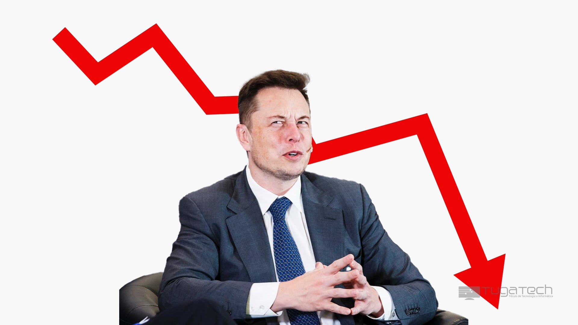 Elon Musk em queda