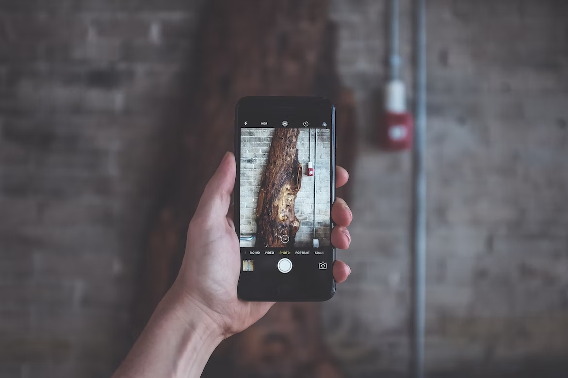 Smartphone a capturar imagem