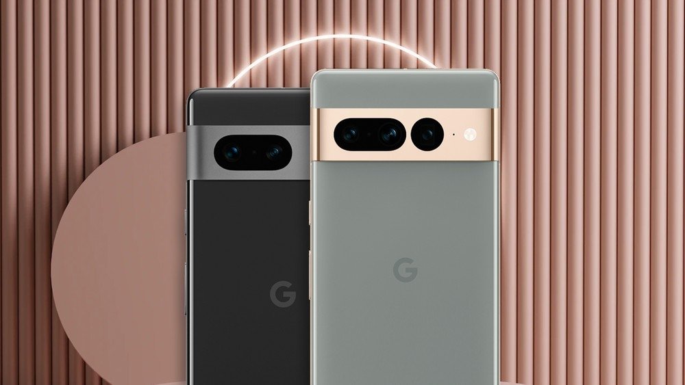 Google Pixel smartphone em destaque