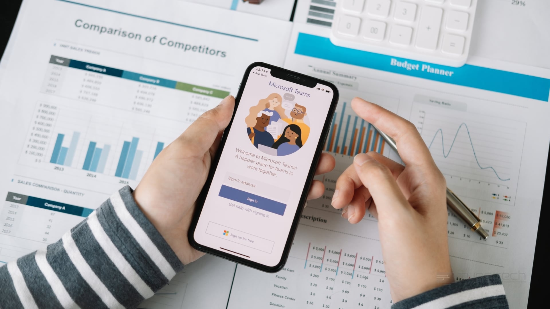 Microsoft Teams em smartphone