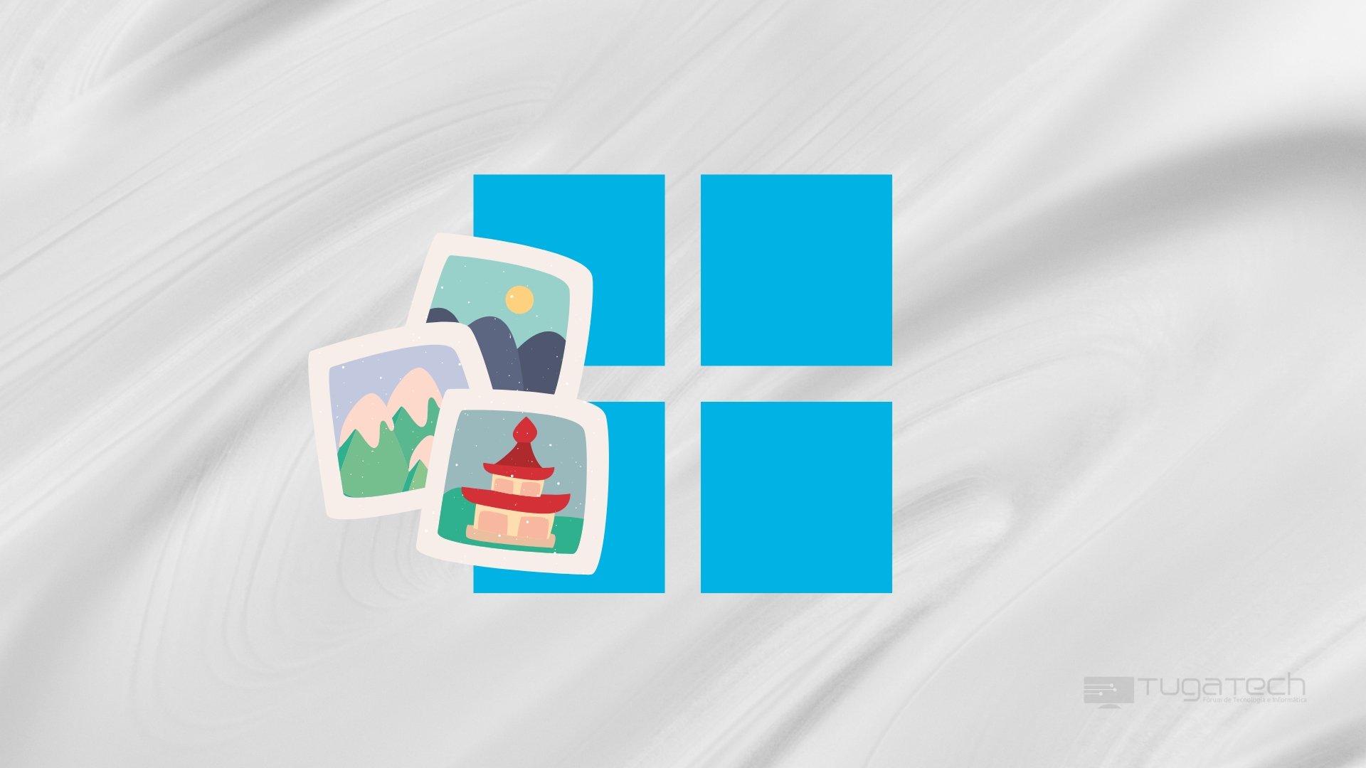 Windows 11 com fotos sobre o icone
