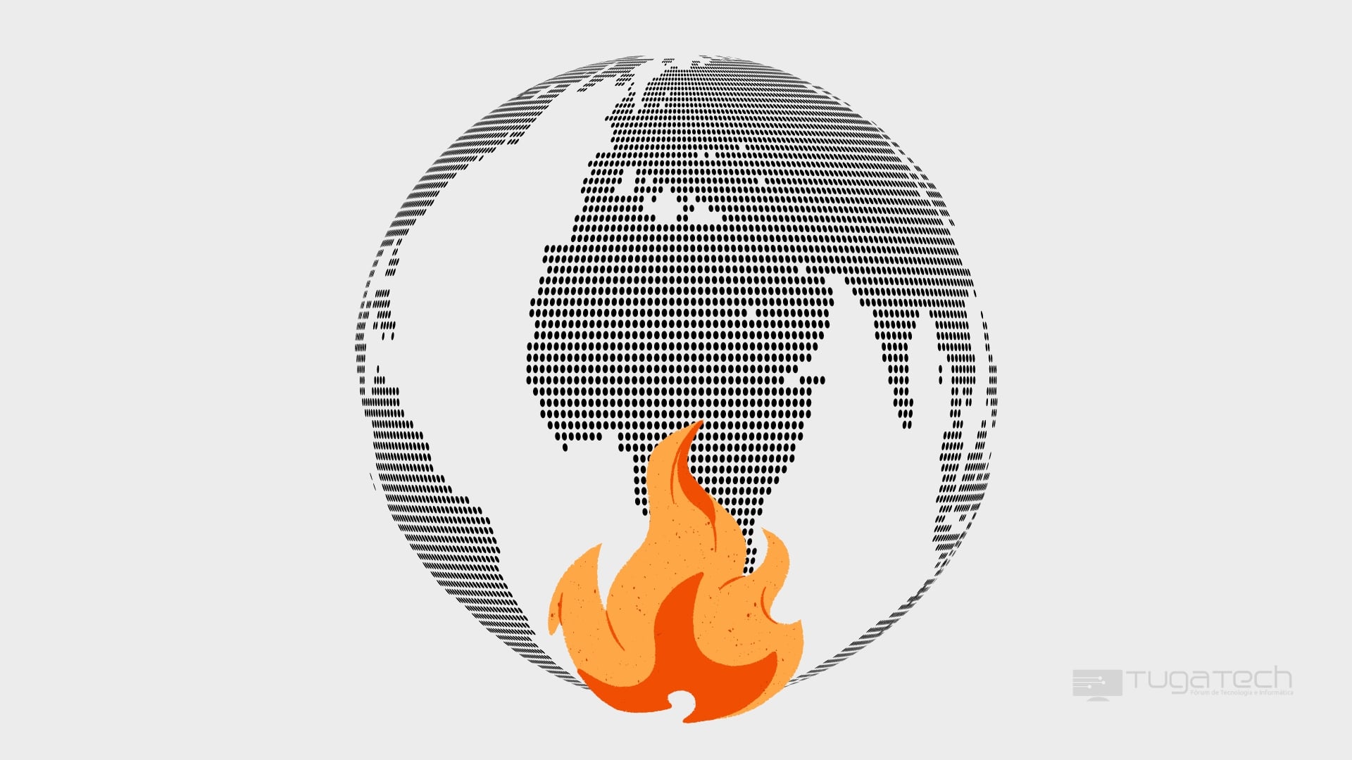 Internet sobre fogo